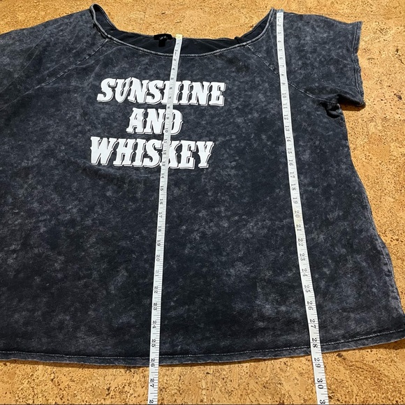 Torrid Off Shoulder Heritage Slub Sunshine & Whiskey Tee Sz 4X - Picture 11 of 16
